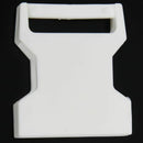 Plastic Side Quick Release Buckle Webbing Strap Clasp 25mm 5 Pcs White X5W3
