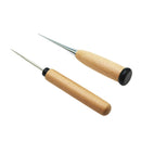 2Pcs Professional Leather Wood Handle Awl Tools For Leathercraft Stitching