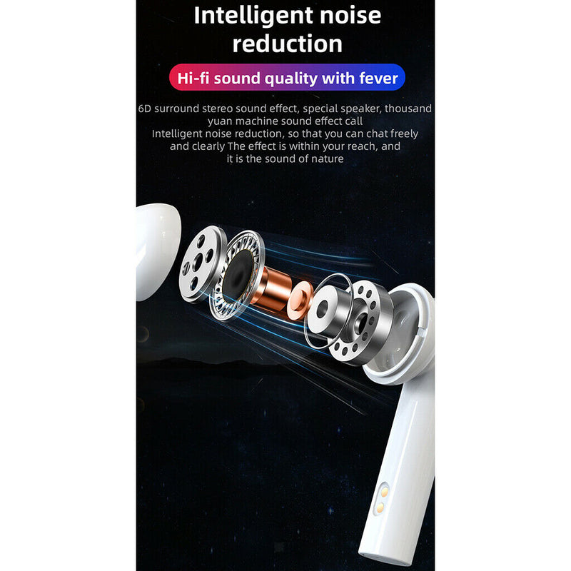 Solar Charging Bluetooth 5.0 Wireless Earbuds, TWS in-Ear Earphones with