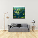 5D Full Round Drill Diamond Painting DIY Green Alligator Rhinestone Picture