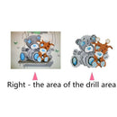 2 Sets Bear Diamond Painting Rhinestone Embroidery Cross Stitch Arts Craft