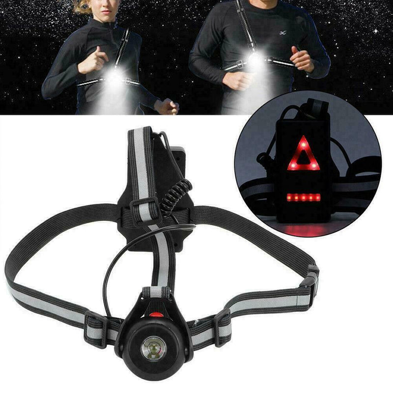 Running Jogging LED Night Outdoor Chest Lamp Warning Flash Lights Torch T8B7