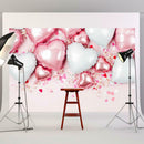 Valentine Photography Background Cloth Heart Balloon Print Photo Backdrops A