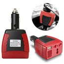 Vehicle Car Power Inverter USB Por Adapter Convertor DC 12V To AC 220V Charger