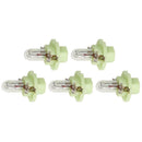 5pcs T5 B8.4D Halogen Car Gauge Bulbs for Dash Instrument Light (Green)