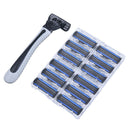 12x 6layers Skin Care Manual Stainless Steel Shaving Blade&Shaver Rack BK `iJ Gw