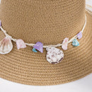 shell Summer Hats for Women Fashion Design Women Beach Sun Hat Foldable Bri