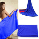 Microfiber Towel Deep Blue Quick Dry Hair Drying Turban Wrap Hat Cap Spa B KJI