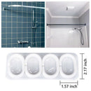 Shower Curtain Polyester Fabric Waterproof Machine Washable with 12 Hooks 7