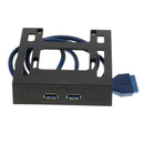 2Port USB3.0 Hub Front Panel 3.5inch To 20pin Adapter Floppy Drive Bay