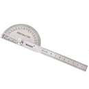 Angle rulerprotractor stainless steel ruler 180degree square woodworking tool %o