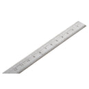 Gray Stainless Steel Rotating 180 Degree Mesurement Protractor Metric 15cm  N9A9
