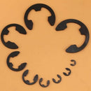 300Pcs/Box Metal E-Clips Shaft Retaining Rings Black E-Type Clip Washers Ri