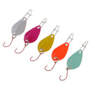5pcs Spoon Fishing Lure Metal Hard Bait Bass Trout Pike Salmon Lure 1 inch