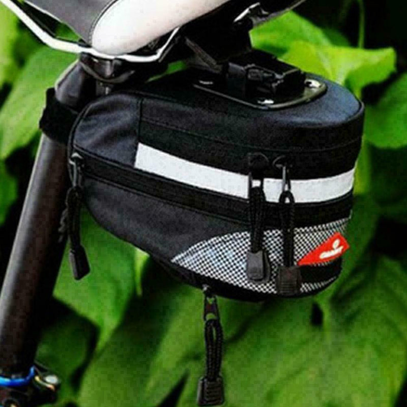 Bike Seat Saddle Bag Bicycle Rear Tail Strap-On Pouch Large W0I9 NEW A4E5 O6P7