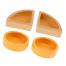 4 Pack Pet Reptile Lizard Gecko Spider Dish Anti Escape Food Worm Bowl