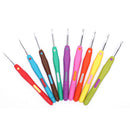 9pcs/set Crochet Hook Set Soft Handles Knitting Needles Yarn Sewing Alumin BX