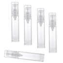 Portable Airless Bottle Cosmetic Treatment Pump Travel Empty Clear 10ml 5Pcs