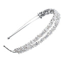 Bride Headband Tiara Bridal Crown Handmade Crystal Double Layer Wedding Hair  Tw