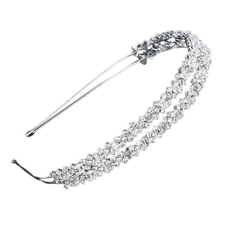 Bride Headband Tiara Bridal Crown Handmade Crystal Double Layer Wedding Hair  Tw