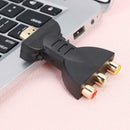 1080P HDMI To 3 RCA Adapter Component Cable Cord Converter Video Audio DVD HDTV