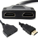 HDMI Splitter Cable Male to Dual HDMI 2 Female Y Splitter Adapter in HDMI HD  Hn