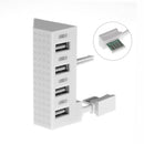 ABS Modern 4 Port USB 2.0 HUB USB Extension Adapter Fit For Xbox One S Console