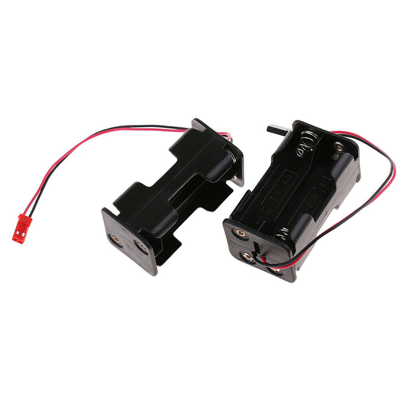 2 Pieces AA Battery Holder Case Slot Holder Plastic Storage Box for RC Parts
