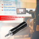 3.5mm Stereo Male to Mini XLR 3 pins Male Audio Adapter Connector Converter