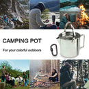 Stainless Steel Camping Hiking Outdoor Kettle Pot Coffee Picnic 1.2L Campfi C8S1