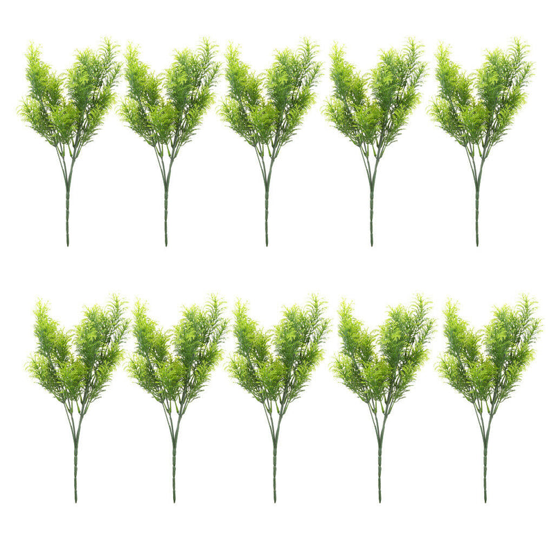 10Pcs Artificial Cedar Tree 30cm Tall Plastic Green Indoor Outdoor Decor