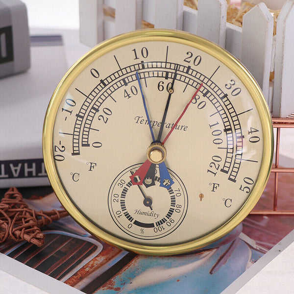 130MM Wall Mounted Household Thermometer Hygrometer High Accuracy Pressure Ga BX