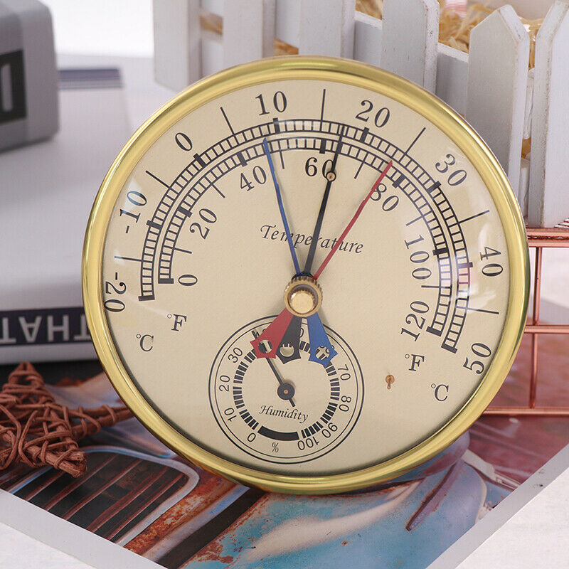 130MM Wall Mounted Household Thermometer Hygrometer High Accuracy Pressure Ga BX