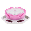 Solar Powered 360 Degree Rotating Display Stand LED Light Turntable Pink