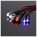 6 LED Light Kit 2 White 2 Red 2 Blue for 1/10 1/8 Traxxas HSP SCX10 D90 HPI
