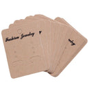 100 Pcs Light Coffee Earrings Jewelry Display Cards 7 x 5cm(2 6/8"x2") F8J3