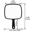 Portable Salon Barbers Hairdressers Handheld Mirror With Anti-Slip Handle