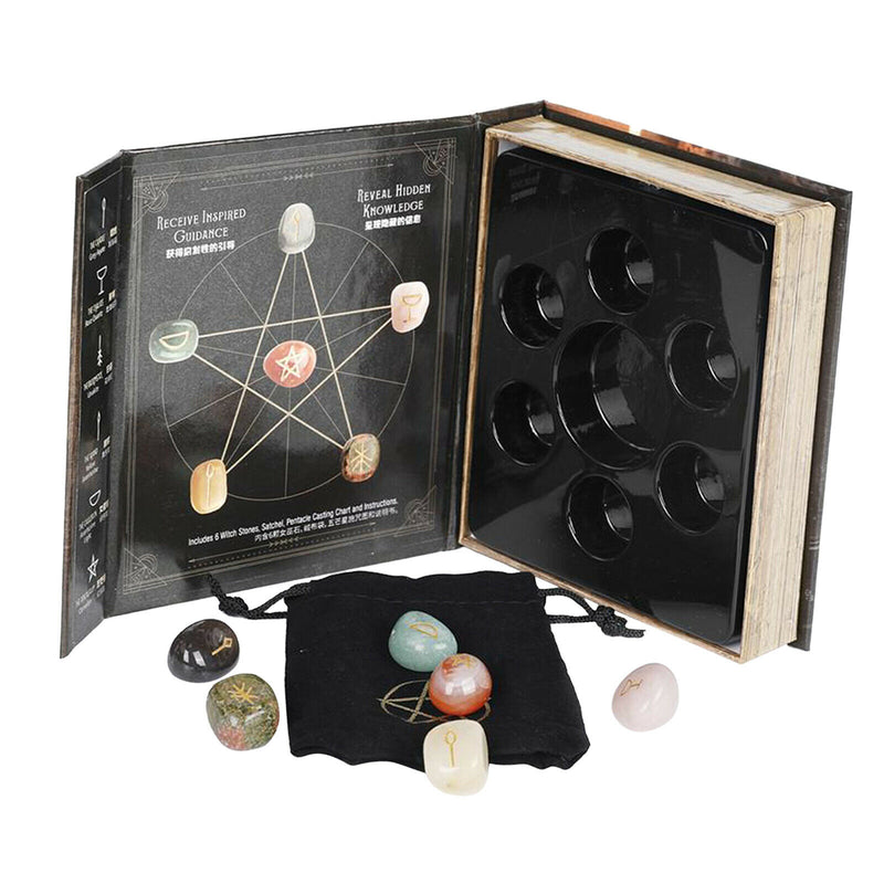 6xCrystal Stones Witch Stones Reiki  Stone Divination Meditation Yoga Home Decor