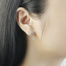 Fashion Style Star Moon Shaped Asymmetrical Dangle Earrings Girls Top Quaity