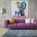 20cm Canvas Art Wall Painting Pictures Colorful Elephants Landscape Print