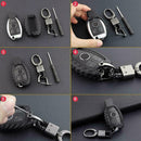 Carbon Fiber Car Key Case Cover Fob Holder Accessories For Mercedes-Benz Pretty