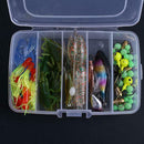 84pcs Hooks Set Box Flexible Swimbaits Artificial Bait Lure Fishing Tackle