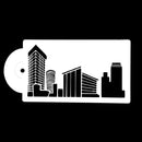 5PC Buildings Cake Stencils Cookies Mousse Mold Coffee Template Bakingcraft DIY/