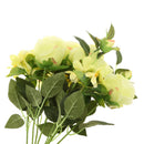 9Heads Artificial Rose Flowers Silk Bouquet Bridal Home Vase Decor DIY Green