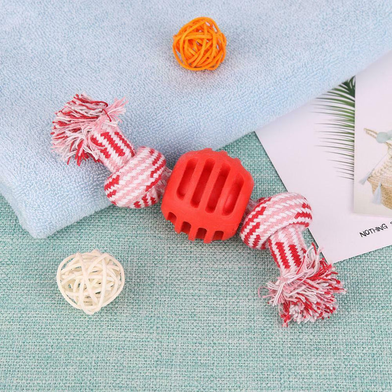 Double Knots Dogs Ball Toys Interactive Tooth Grinding Training Chew Pet Supply