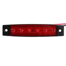 10Pcs 24V 6 LED Red Rear Side Marker Light Position Car Truck Trailer Lorry