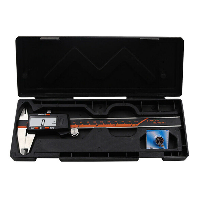 150mm Fraction MM Inch Stainless Steel Portable Digital Display Vernier Caliper