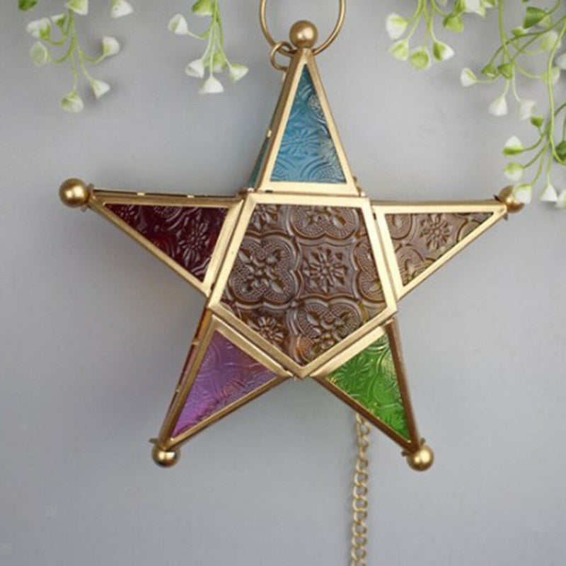 Wall Hanging Tealight Candle Holder Star Lantern for Wedding Holiday Decor