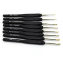 8Pcs / set Black Knitting Needles Plastic Handle Crochet hooks for Knit DIY