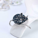 Rhinestone Mouse Brooch Retro Badge Backpack Jacket Decor Ornament Gift (B) A